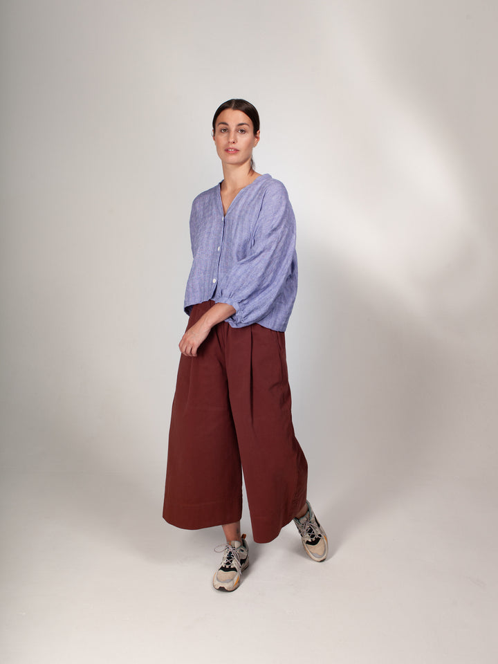 The designer's photo of a finished ZW Block Pants and Skirt.