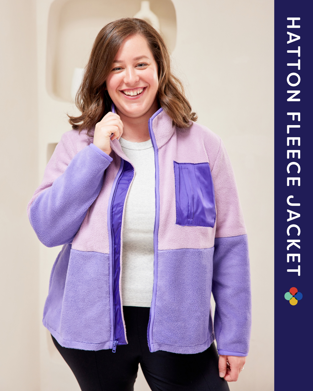 A photo of a finished Hatton Fleece Jacket.