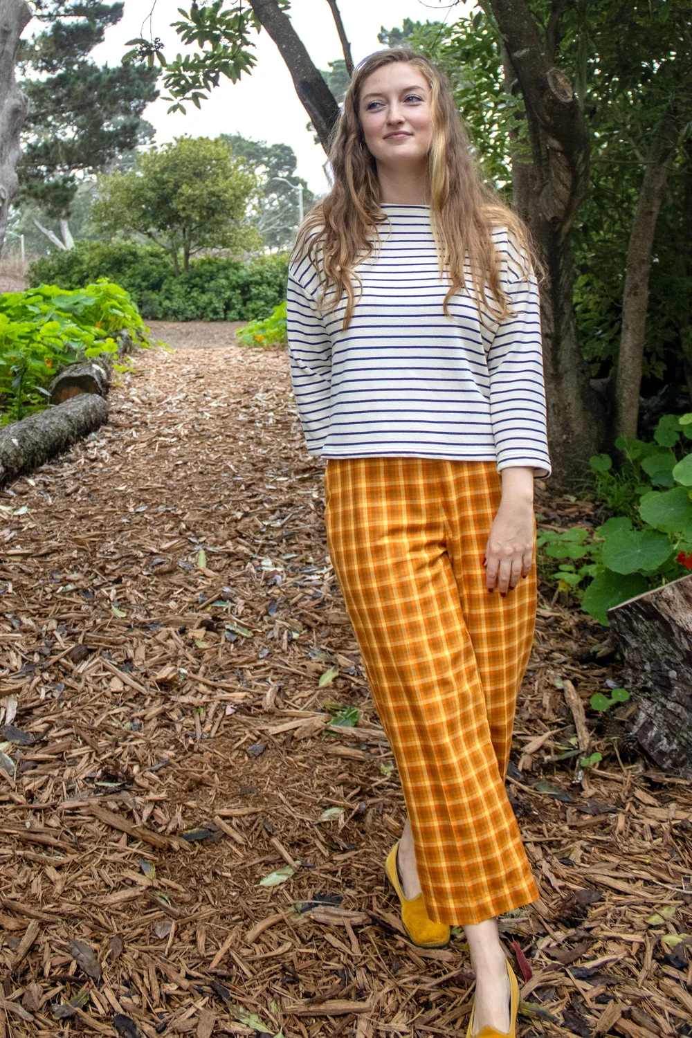 A photo of a finished Morris Pants and Shorts.