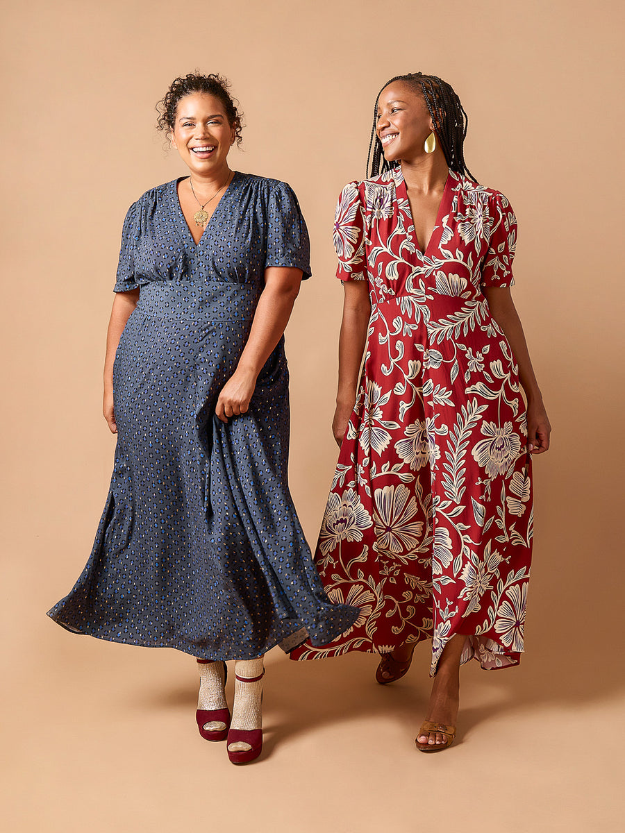 A photo of a finished Celia Dress.