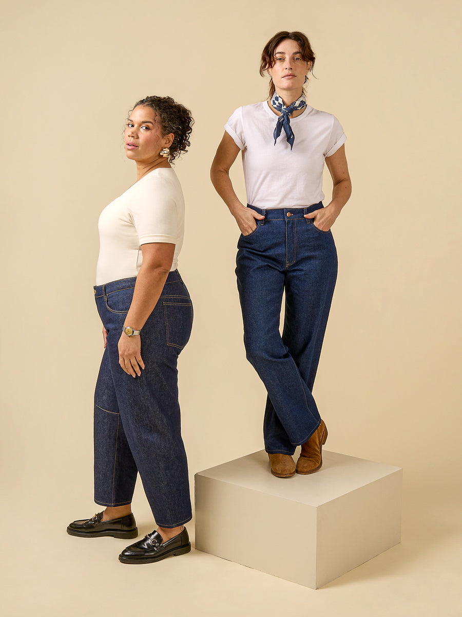 A photo of a finished Frank Jeans.