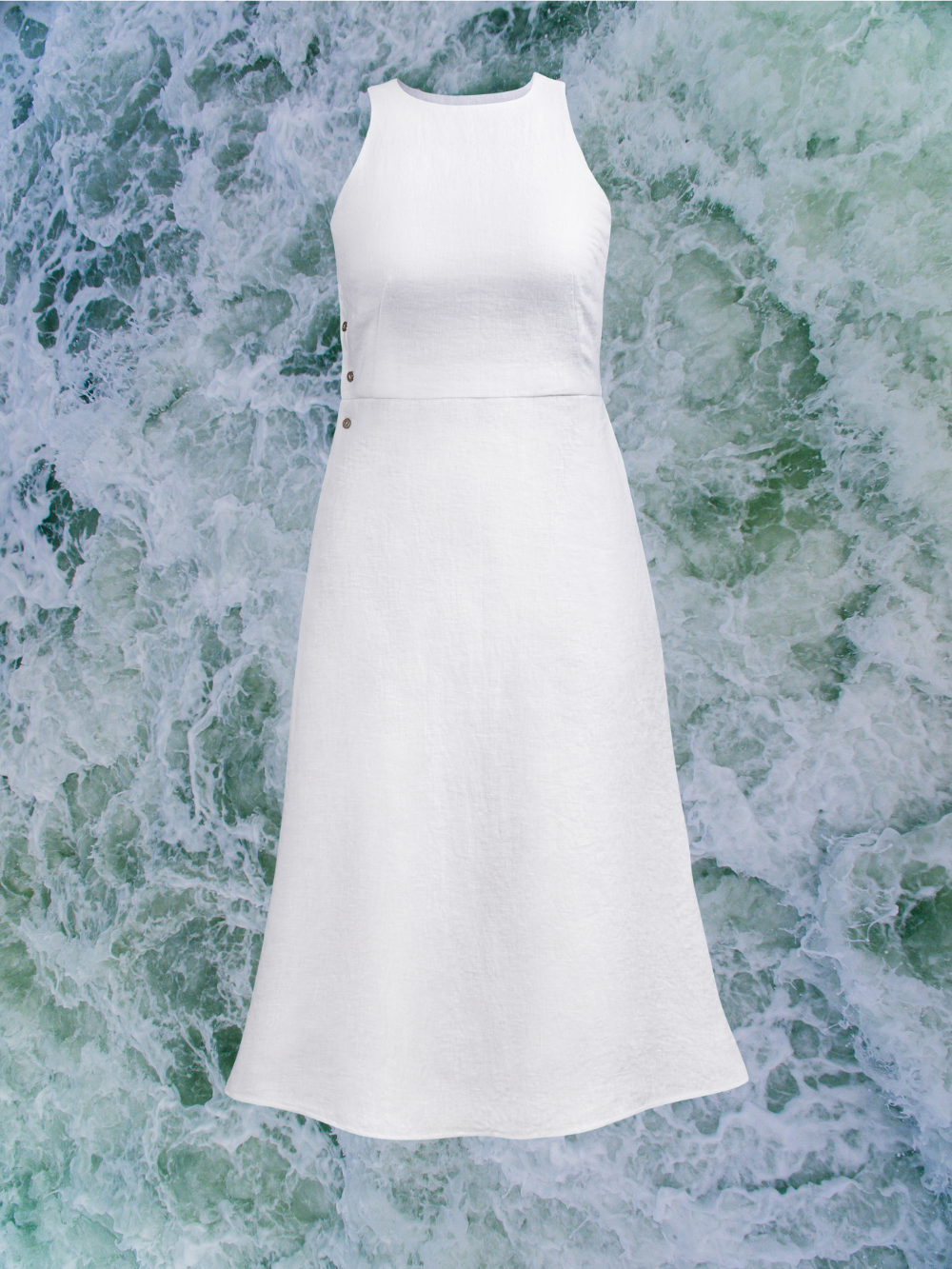 The designer's photo of a finished Mica Dress.