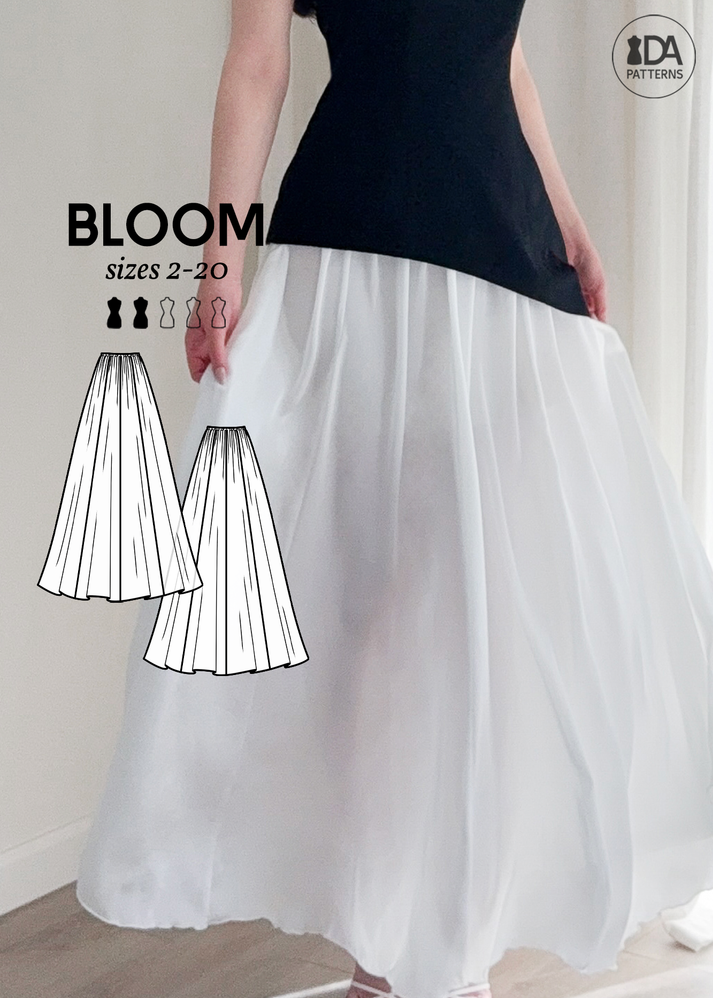 A photo of a finished Bloom Skirt.