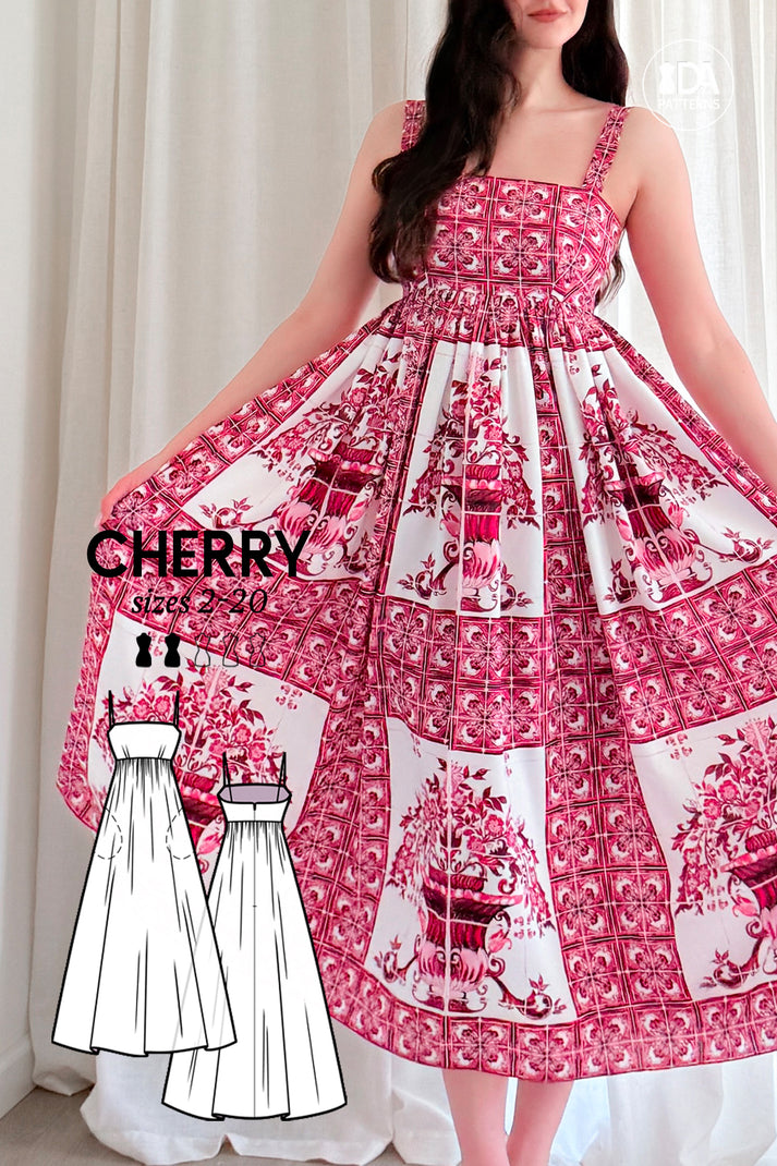 A photo of a finished Cherry Dress.