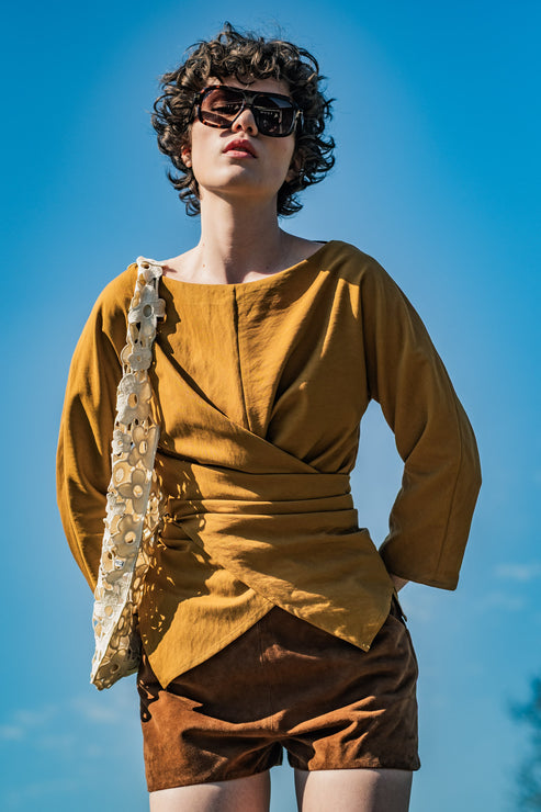 A photo of a finished Bryn Top.