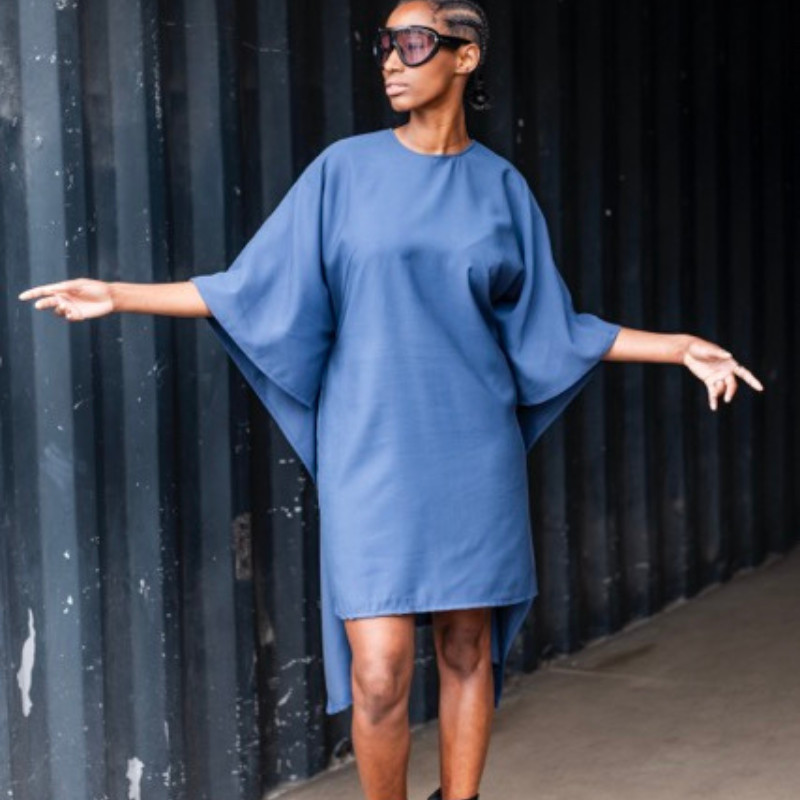 Dallas Caped Dress by Fibre Mood My Next Make