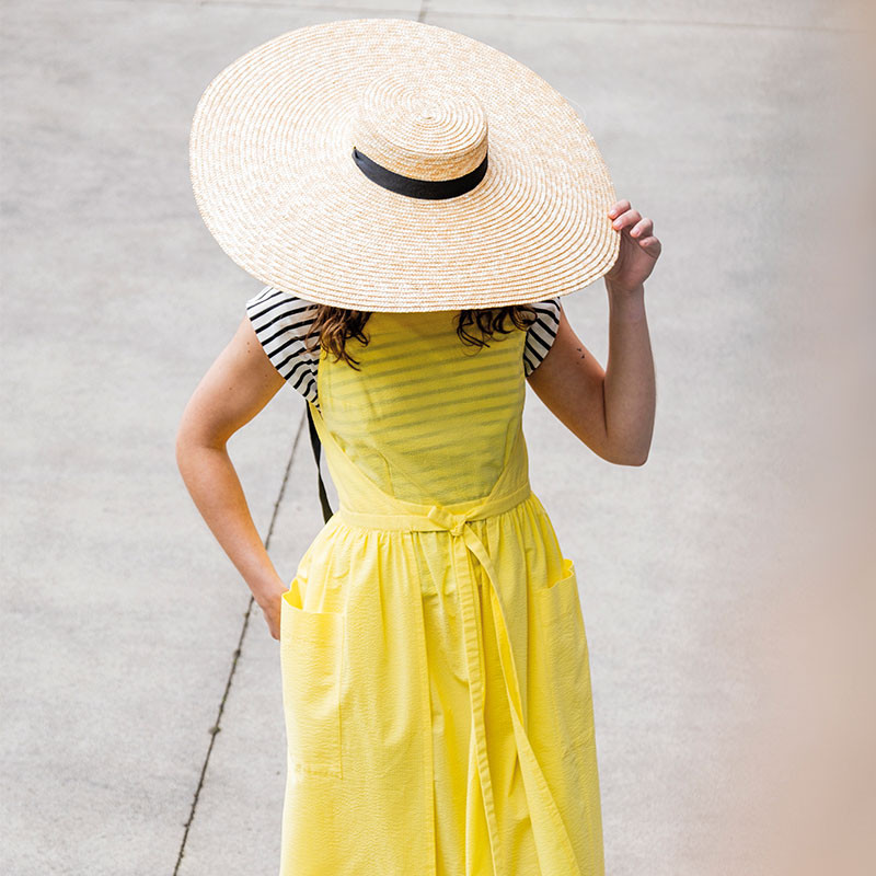 The designer's photo of a finished Khloe Dress.