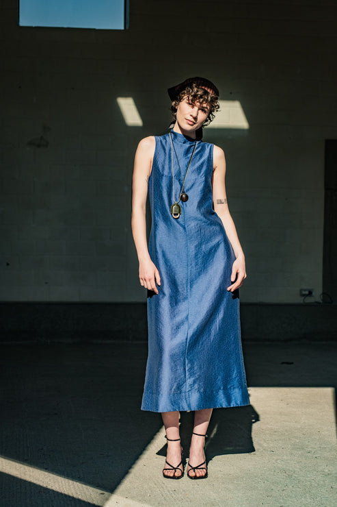 A photo of a finished Lumen Dress.