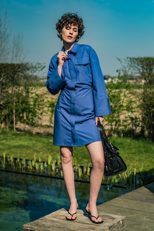 A photo of a finished Tindra Dress.