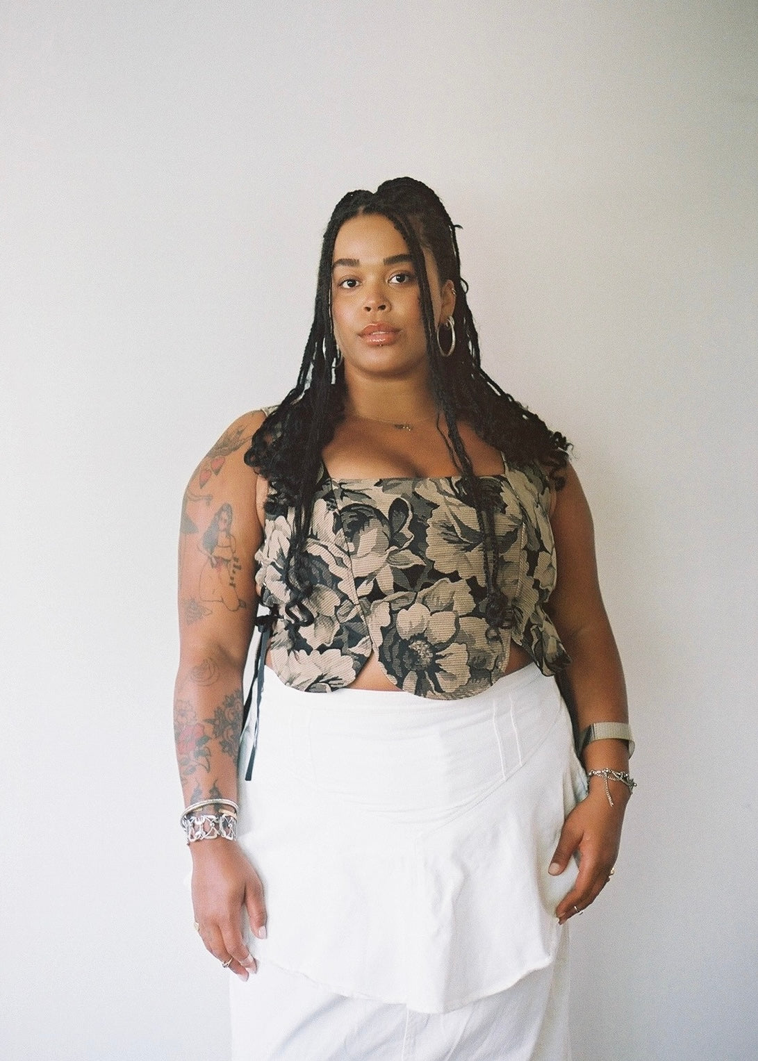 The designer's photo of a finished Tulip Top.