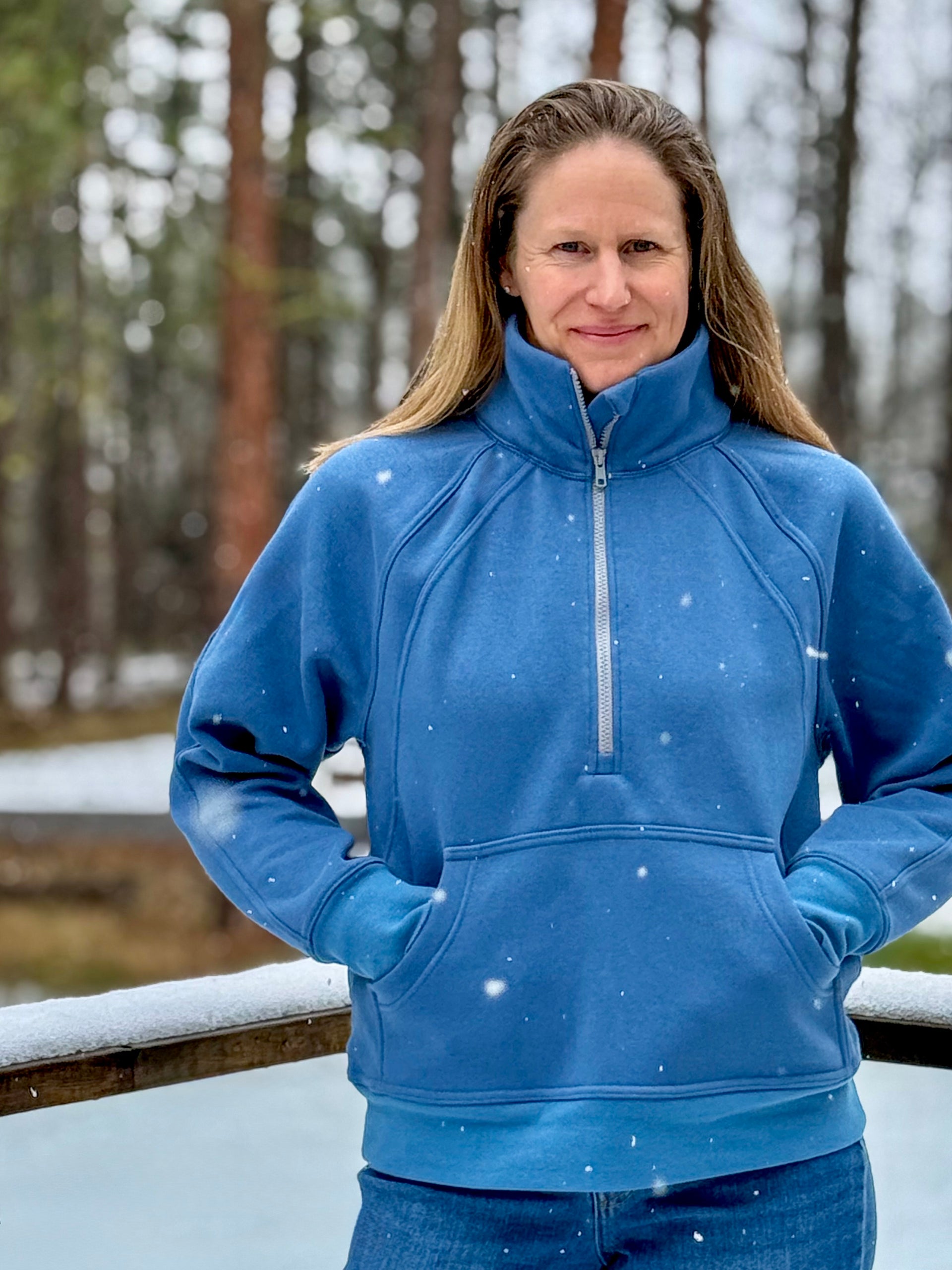 A photo of a finished Banff Sweatshirt.