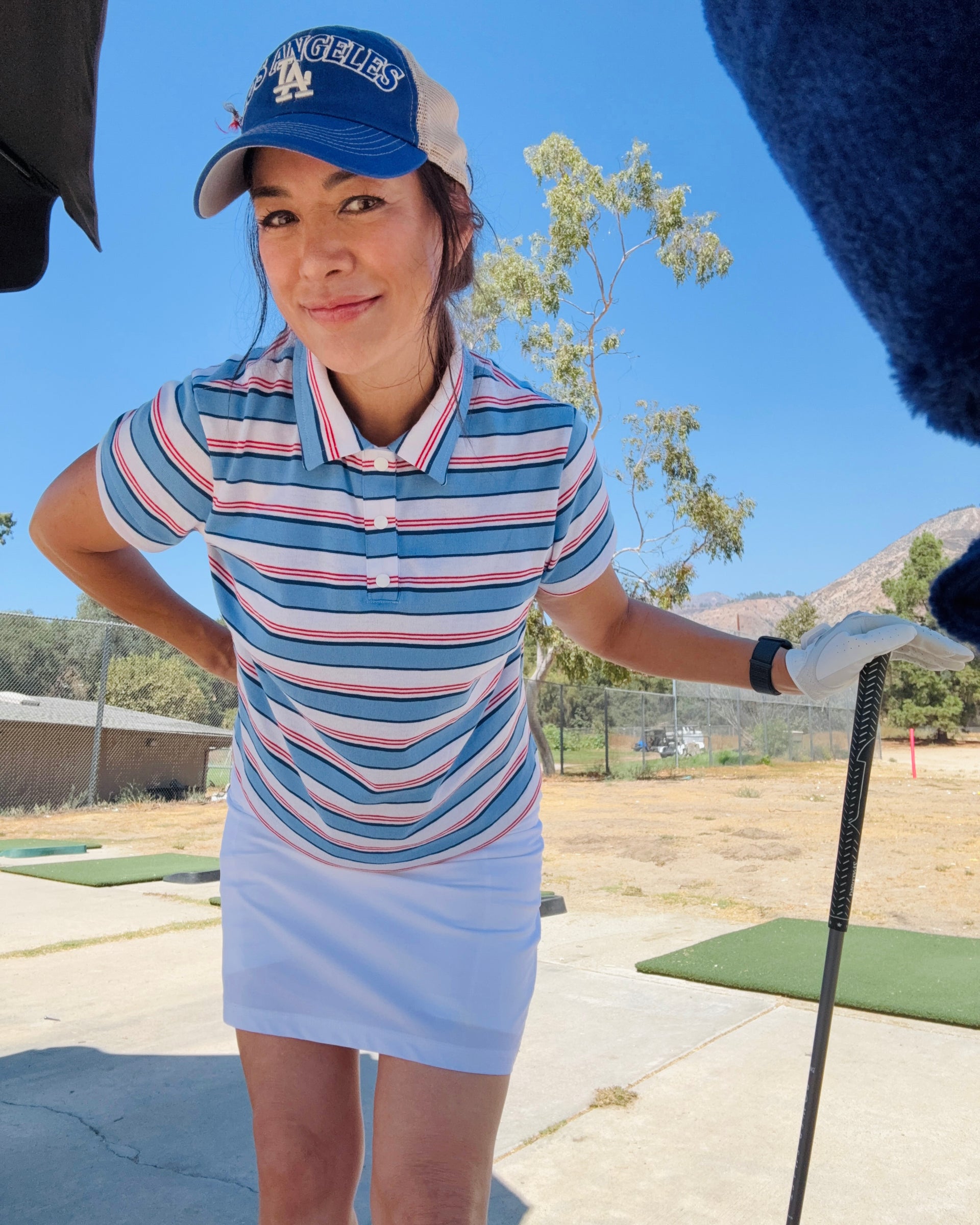 A photo of a finished Birdie Top and Dress.