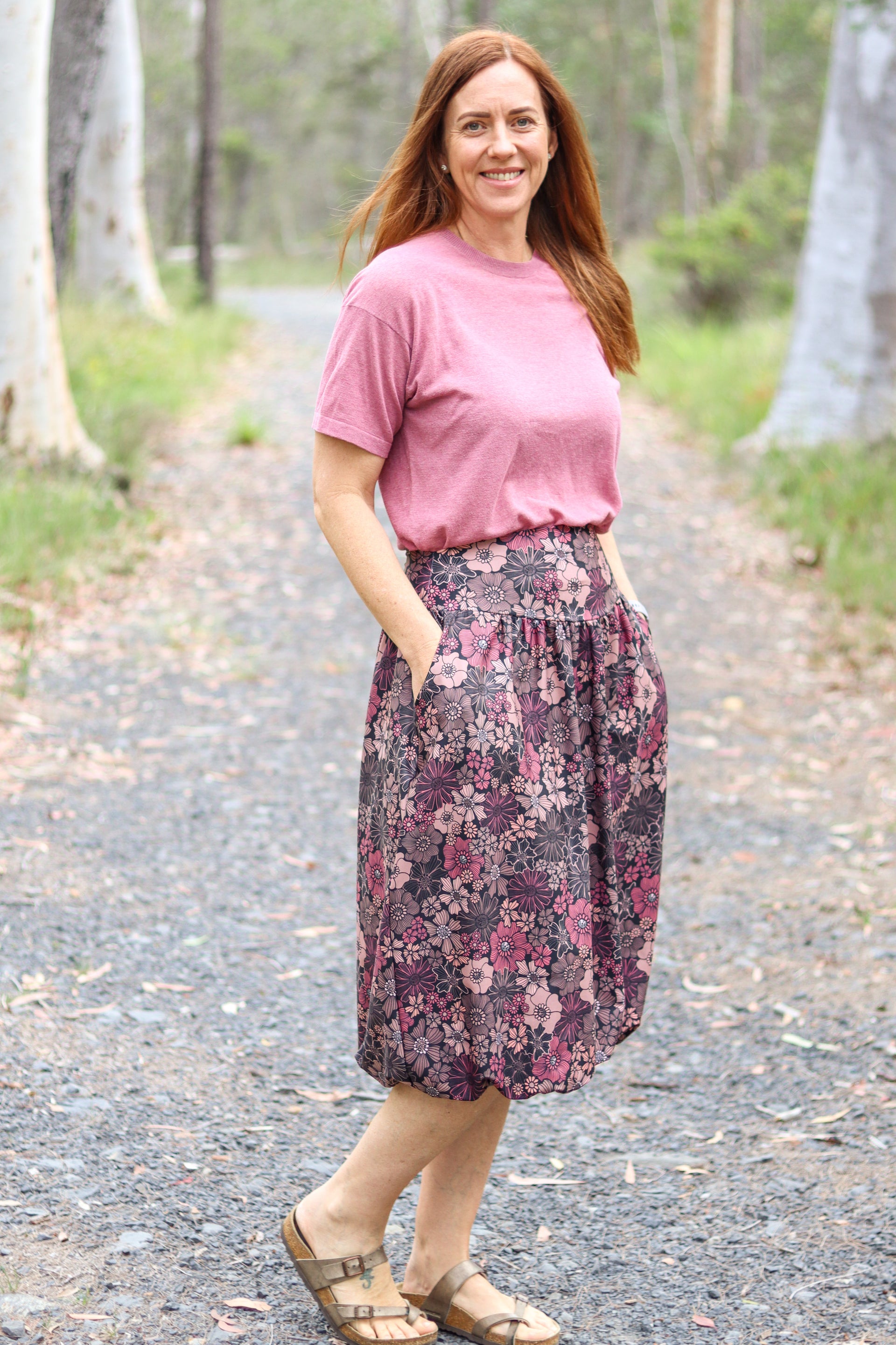 A photo of a finished Bubble Skirt.