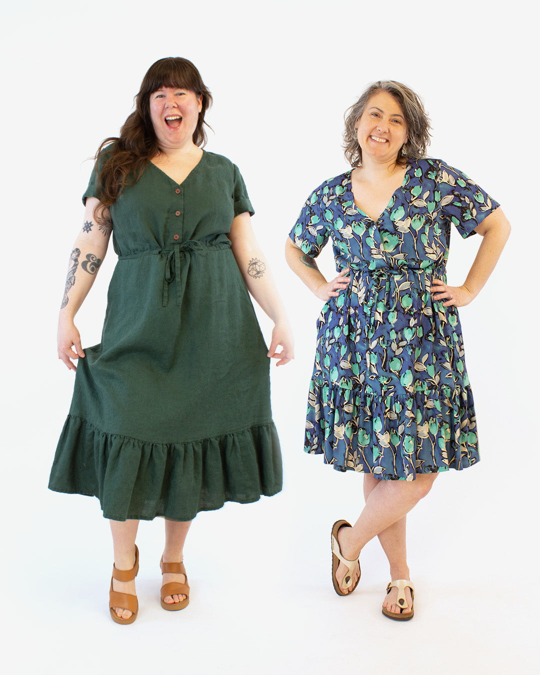 A photo of a finished Holmes Dress.