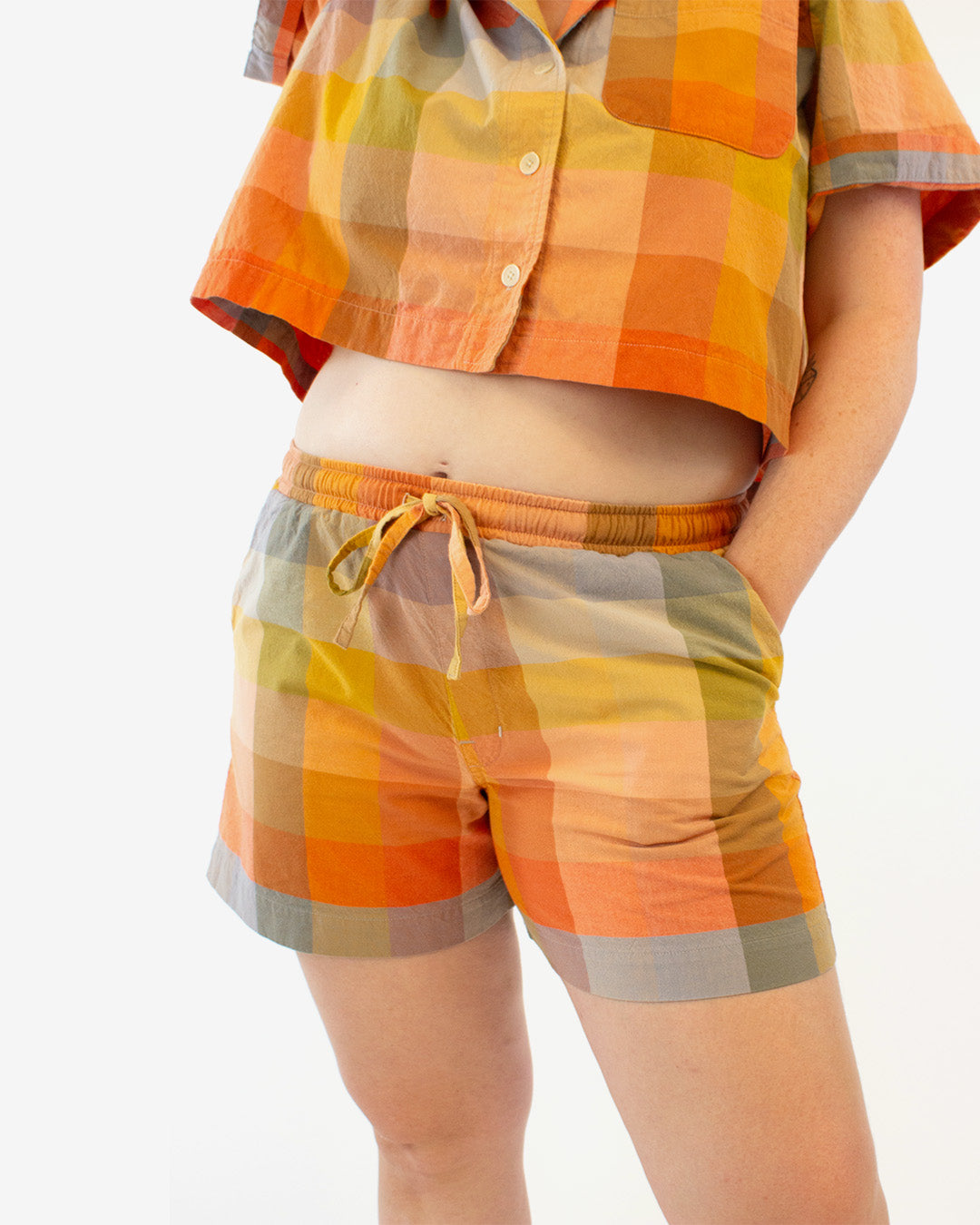 A photo of a finished Ukee Shorts.
