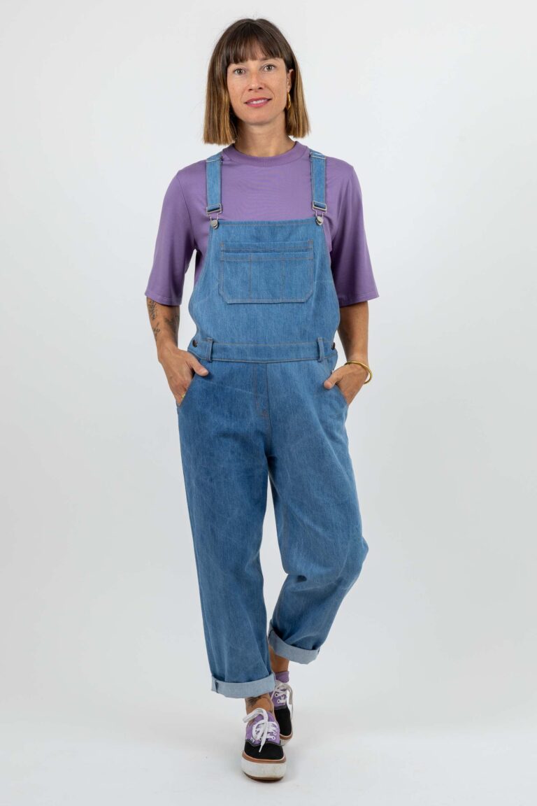 A photo of a finished Diamond Dungarees.