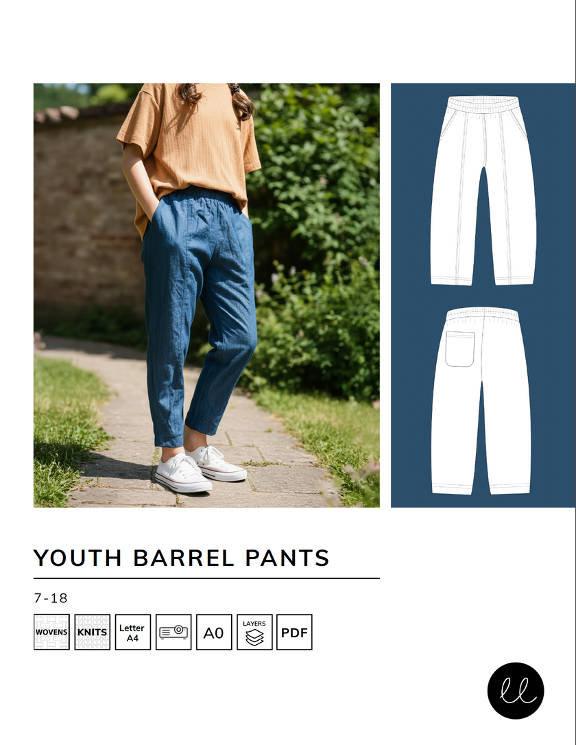 A photo of a finished Barrel Pants.