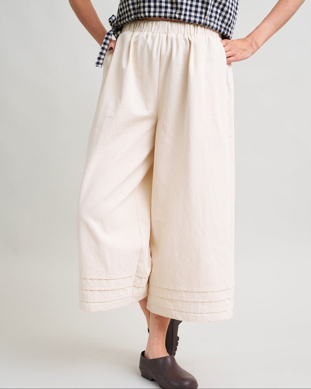 A photo of a finished All Day Culottes.