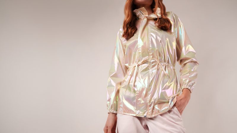 A photo of a finished Ametrine Anorak.