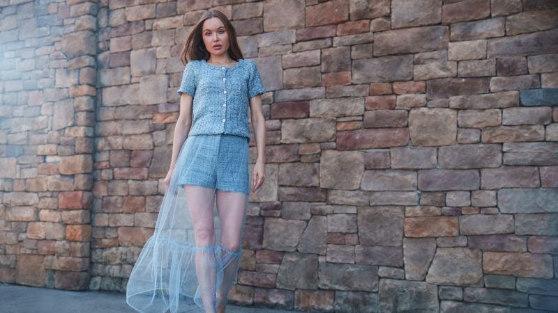 The designer's photo of a finished Cannes Ensemble.