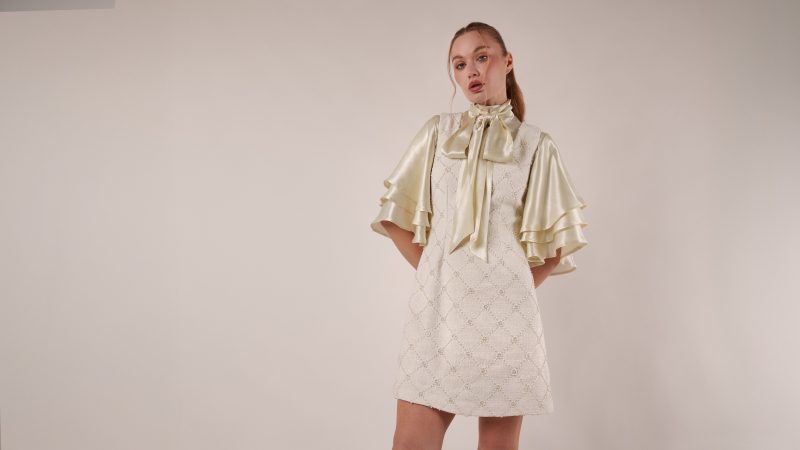 A photo of a finished Deauville Cocktail Dress.