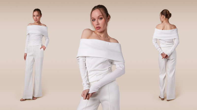 The designer's photo of a finished Marbella Foldover Top.