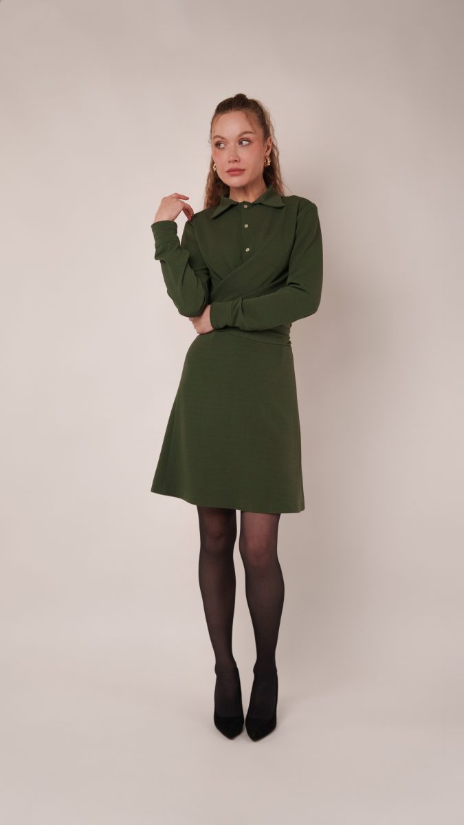 A photo of a finished Marin Mini Skirt.