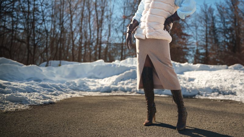 A photo of a finished Peak Pencil Skirt.