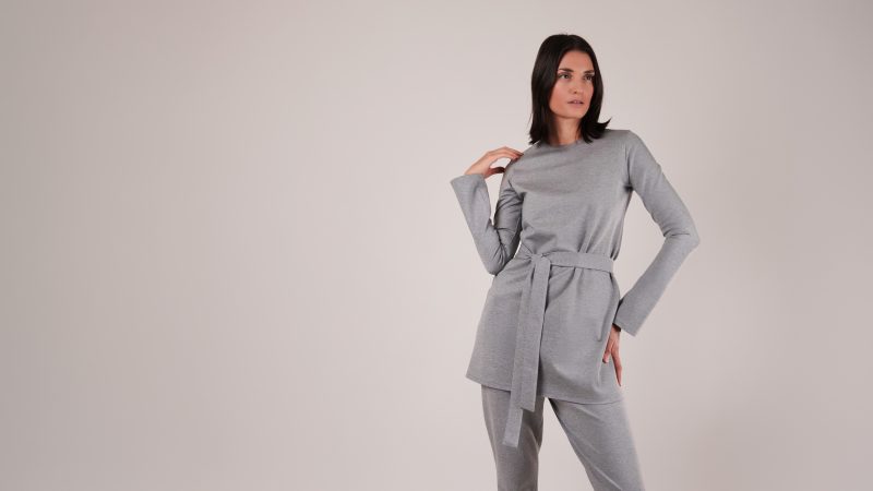 A photo of a finished Raleigh Loungewear Set.