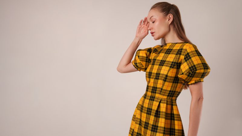 A photo of a finished Silverstone Mini Dress.