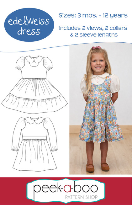 A photo of a finished Edelweiss Dress.