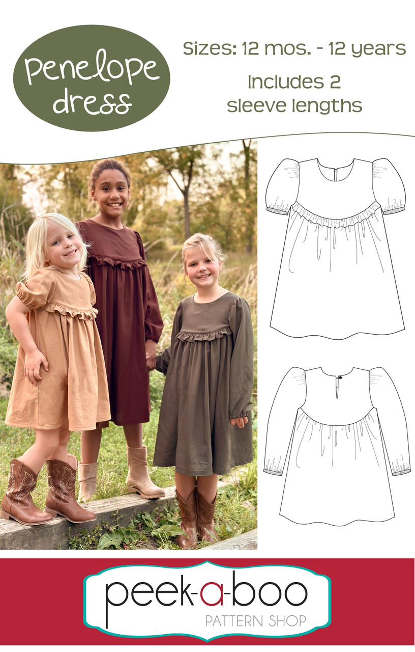 The designer's photo of a finished Penelope Dress.