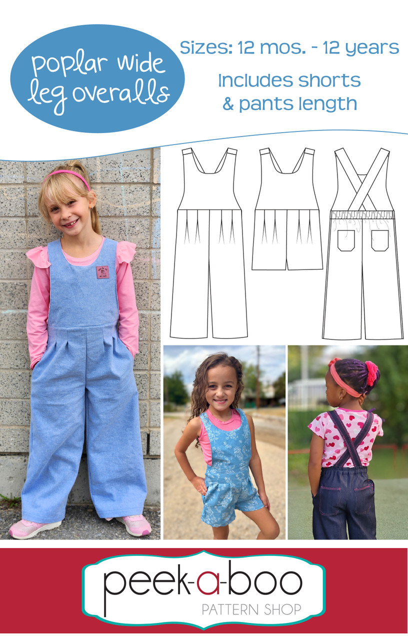 A photo of a finished Poplar Wide Leg Overalls.