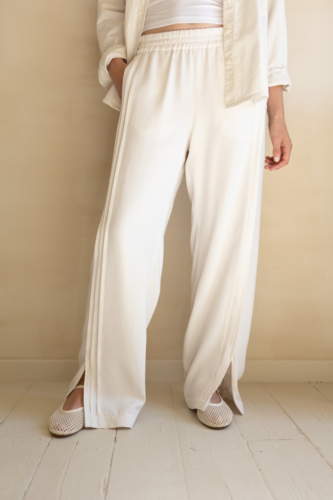 The designer's photo of a finished Hadid Track Pants.