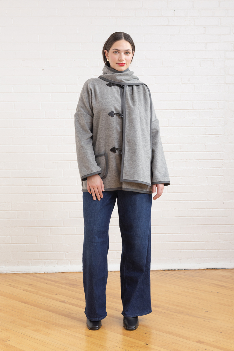 The designer's photo of a finished Ivy Scarf Jacket.