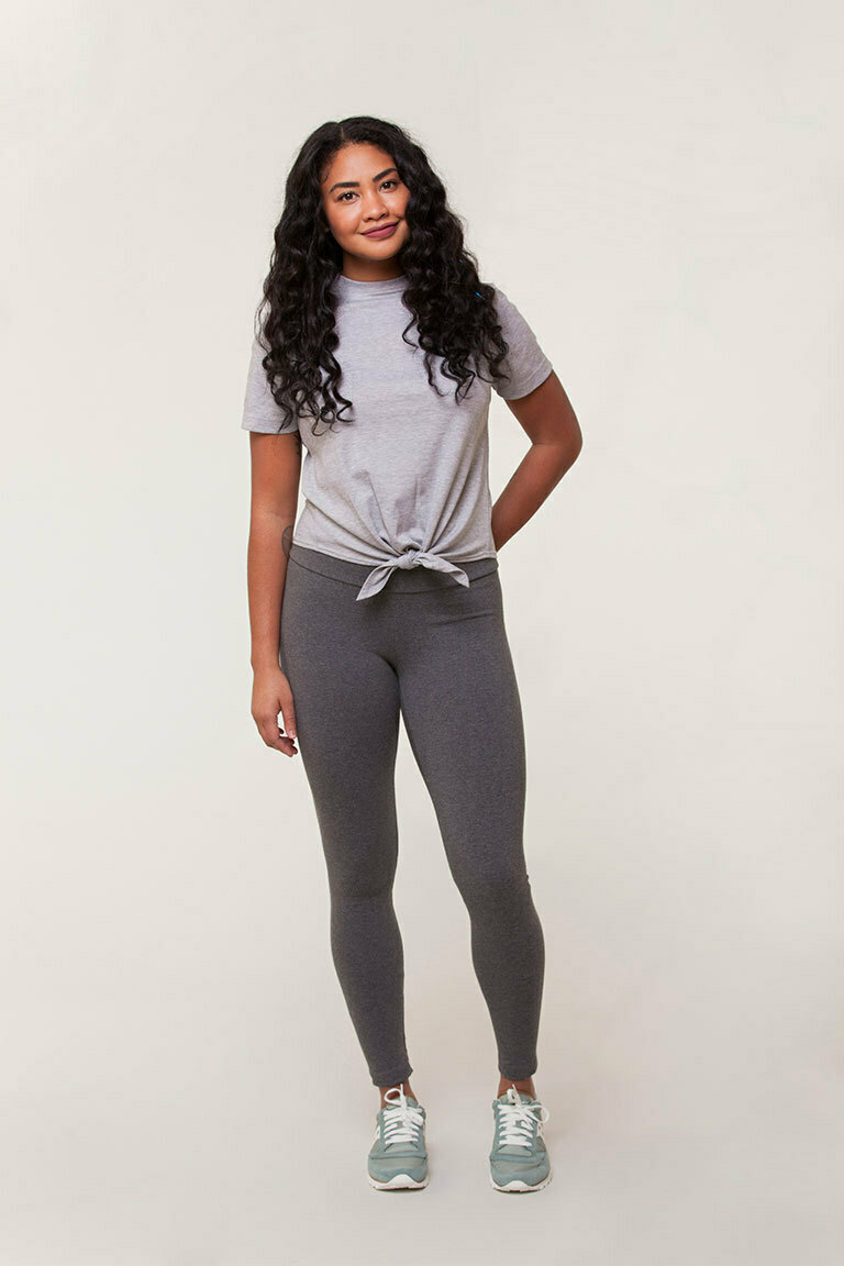 The designer's photo of a finished Shelly Leggings.