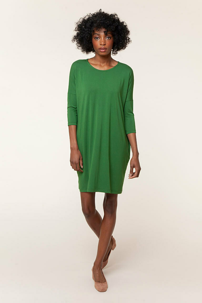 The designer's photo of a finished Tacara Dress.