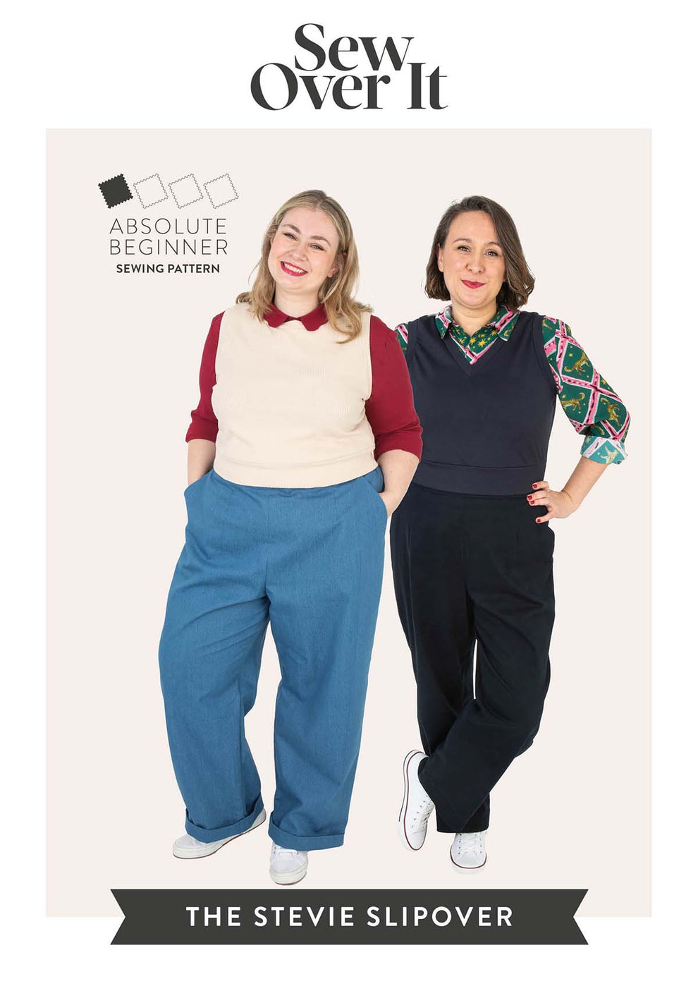 A photo of a finished Stevie Slipover Vest.