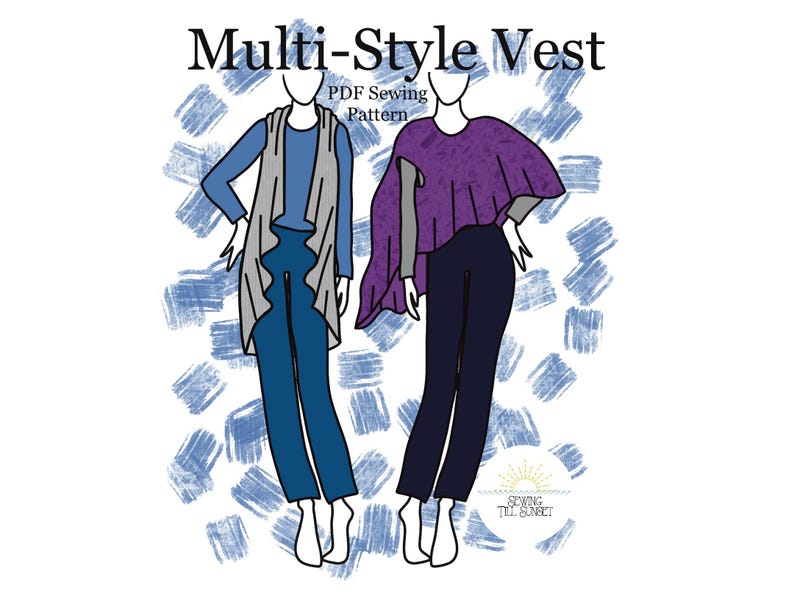 The designer's photo of a finished Multi-Style Vest.