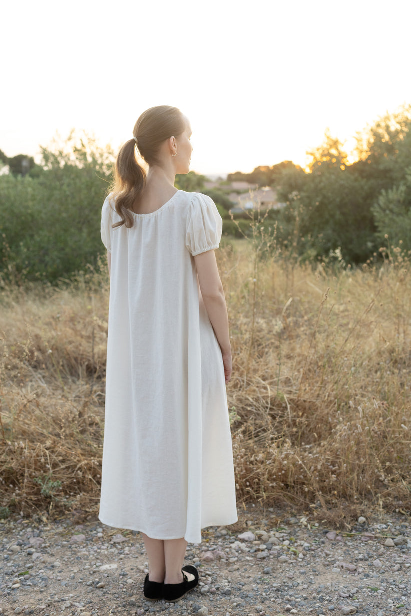 A photo of a finished Chloe Dress and Top.