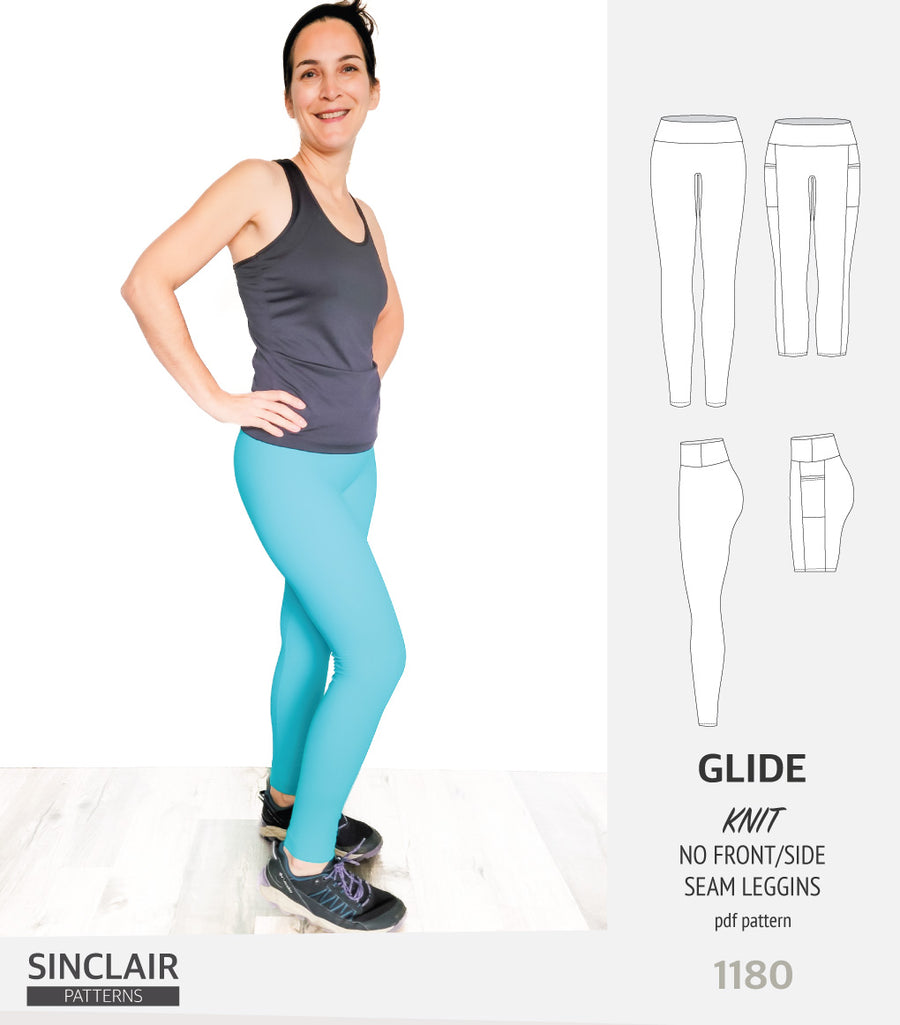 A photo of a finished Glide Leggings.