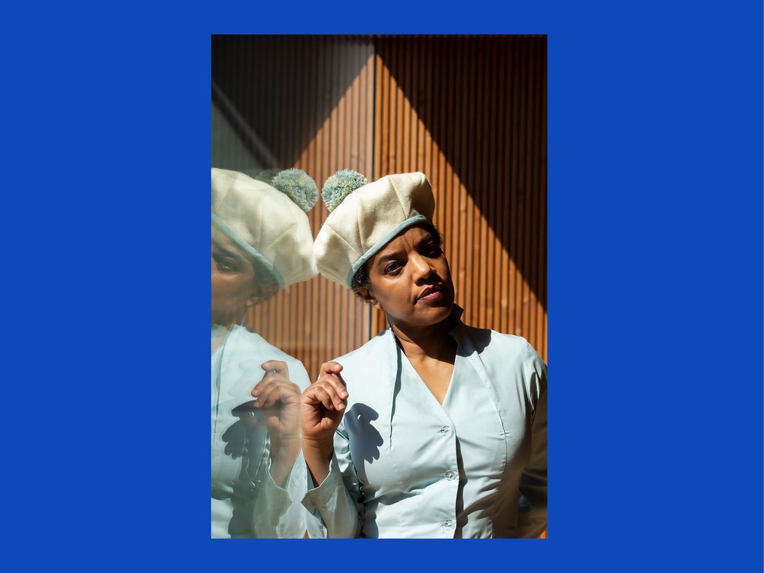 A photo of a finished Louvre Beret.