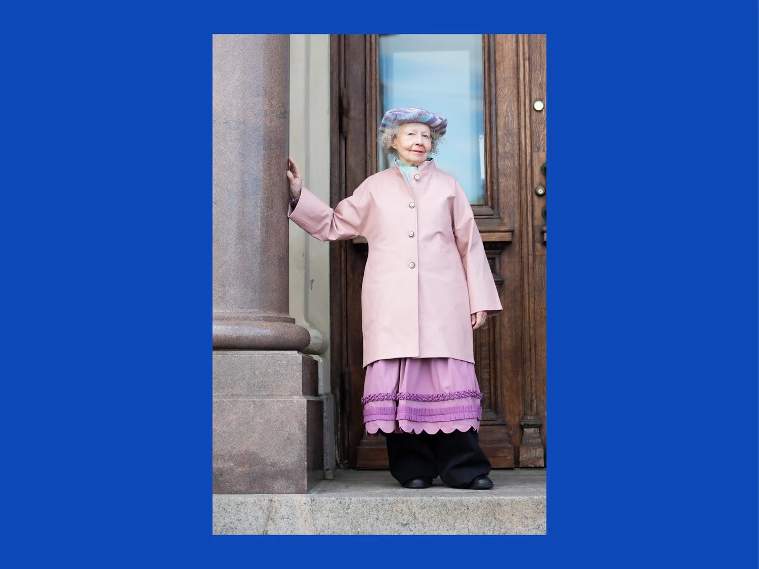 A photo of a finished Shalli Coat.