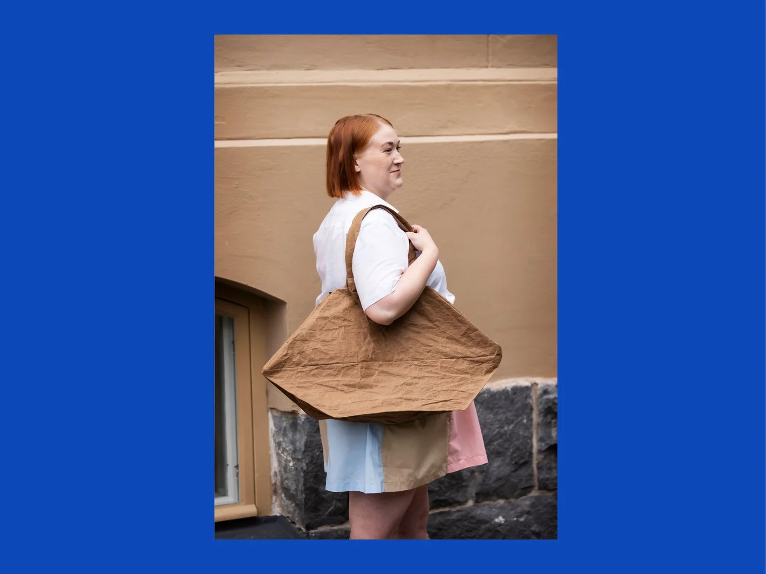 A photo of a finished Tami Tote Bag.