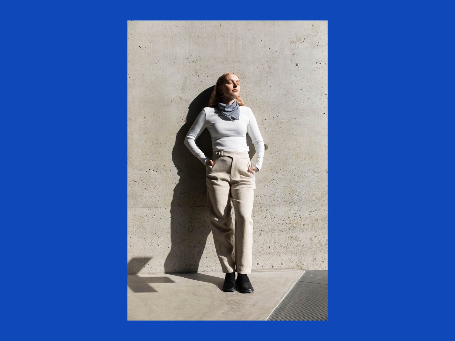 The designer's photo of a finished Vertex Jeans.