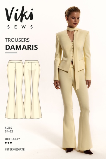 A photo of a finished Damaris Trousers.