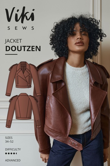A photo of a finished Doutzen Jacket.