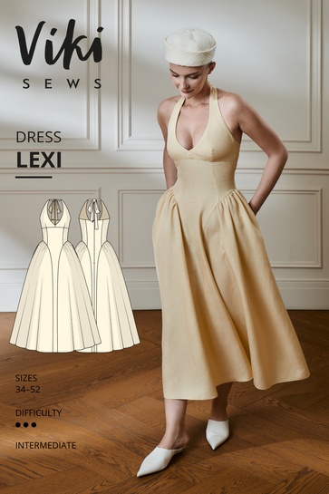 The designer's photo of a finished Lexi Dress.
