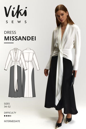 A photo of a finished Missandei Dress.