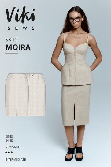 A photo of a finished Moira Skirt.